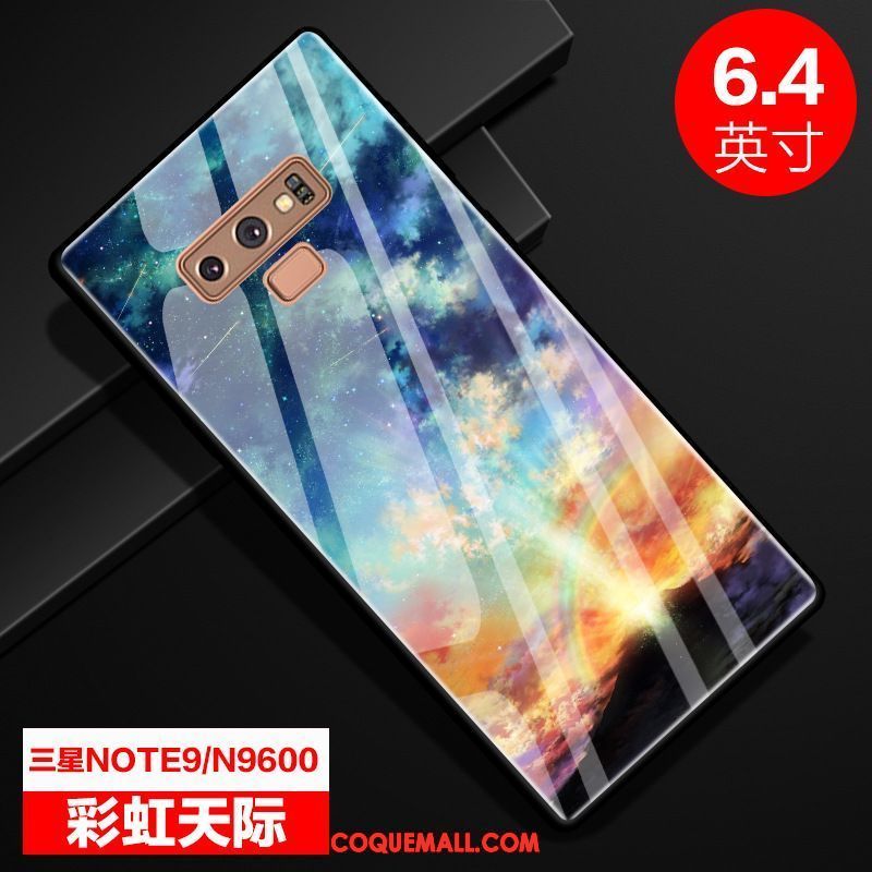 Étui Samsung Galaxy Note 9 Étoile Ciel Étoilé Verre, Coque Samsung Galaxy Note 9 Bleu Miroir