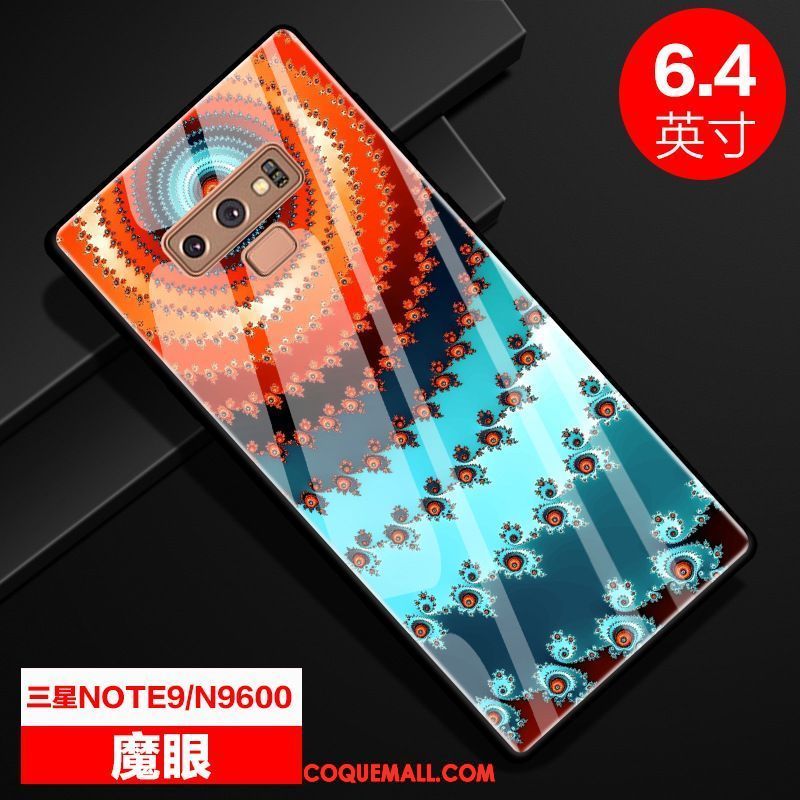 Étui Samsung Galaxy Note 9 Étoile Ciel Étoilé Verre, Coque Samsung Galaxy Note 9 Bleu Miroir