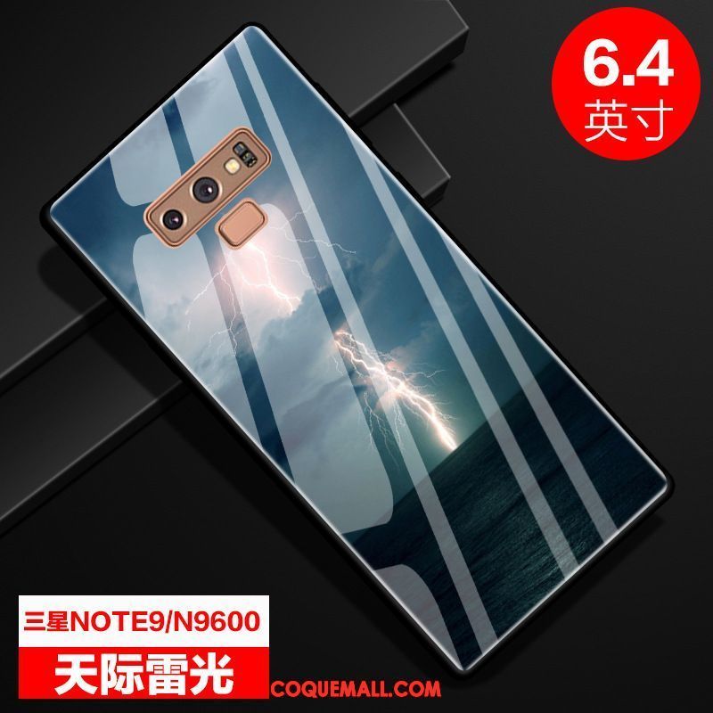 Étui Samsung Galaxy Note 9 Étoile Ciel Étoilé Verre, Coque Samsung Galaxy Note 9 Bleu Miroir