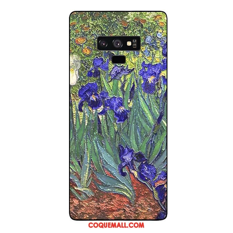 Étui Samsung Galaxy Note 9 Étoile Europe Gaufrage, Coque Samsung Galaxy Note 9 Peinture À L'huile Haute