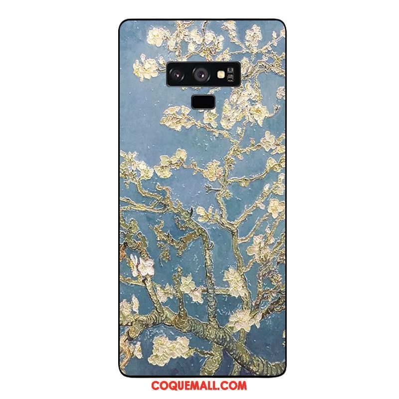 Étui Samsung Galaxy Note 9 Étoile Europe Gaufrage, Coque Samsung Galaxy Note 9 Peinture À L'huile Haute