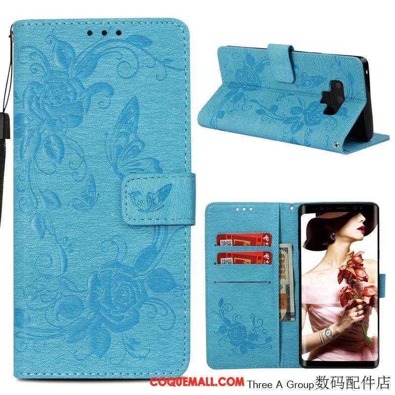 Étui Samsung Galaxy Note 9 Étoile Gris Protection, Coque Samsung Galaxy Note 9 Créatif Clamshell