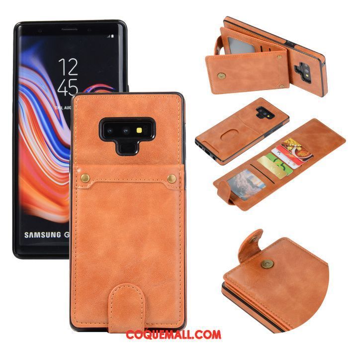 Étui Samsung Galaxy Note 9 Étoile Incassable Gris, Coque Samsung Galaxy Note 9 Tout Compris Étui En Cuir