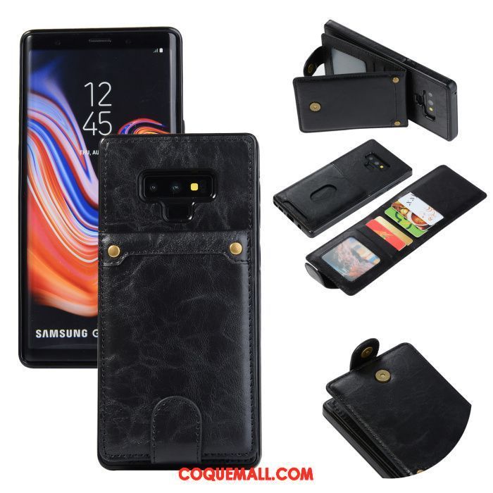 Étui Samsung Galaxy Note 9 Étoile Incassable Gris, Coque Samsung Galaxy Note 9 Tout Compris Étui En Cuir