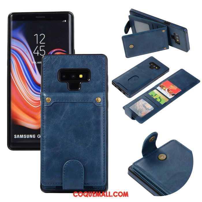 Étui Samsung Galaxy Note 9 Étoile Incassable Gris, Coque Samsung Galaxy Note 9 Tout Compris Étui En Cuir