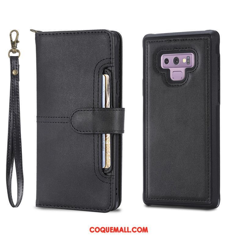 Étui Samsung Galaxy Note 9 Étoile Incassable Téléphone Portable, Coque Samsung Galaxy Note 9 Étui En Cuir Protection Braun