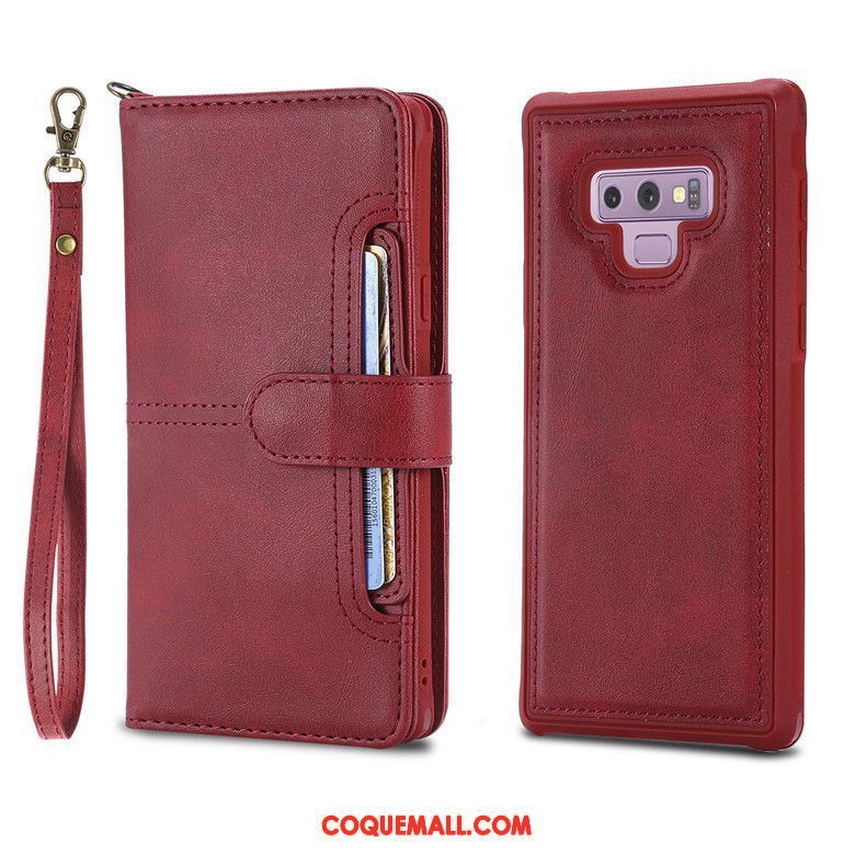 Étui Samsung Galaxy Note 9 Étoile Incassable Téléphone Portable, Coque Samsung Galaxy Note 9 Étui En Cuir Protection Braun