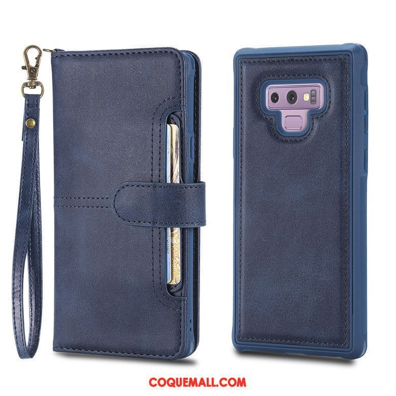 Étui Samsung Galaxy Note 9 Étoile Incassable Téléphone Portable, Coque Samsung Galaxy Note 9 Étui En Cuir Protection Braun