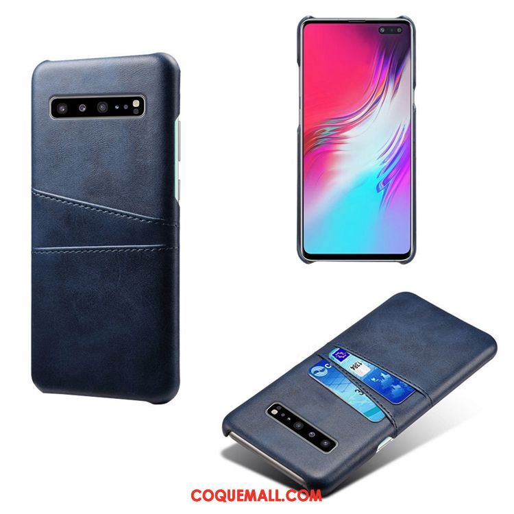 Étui Samsung Galaxy S10 5g Bovins Modèle Fleurie Petit, Coque Samsung Galaxy S10 5g Personnalité Cuir Braun