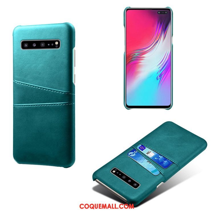 Étui Samsung Galaxy S10 5g Bovins Modèle Fleurie Petit, Coque Samsung Galaxy S10 5g Personnalité Cuir Braun