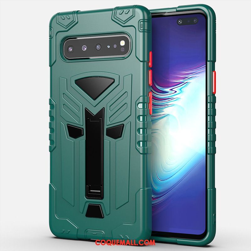 Étui Samsung Galaxy S10 5g Couvercle Arrière Vert Téléphone Portable, Coque Samsung Galaxy S10 5g Protection Étoile