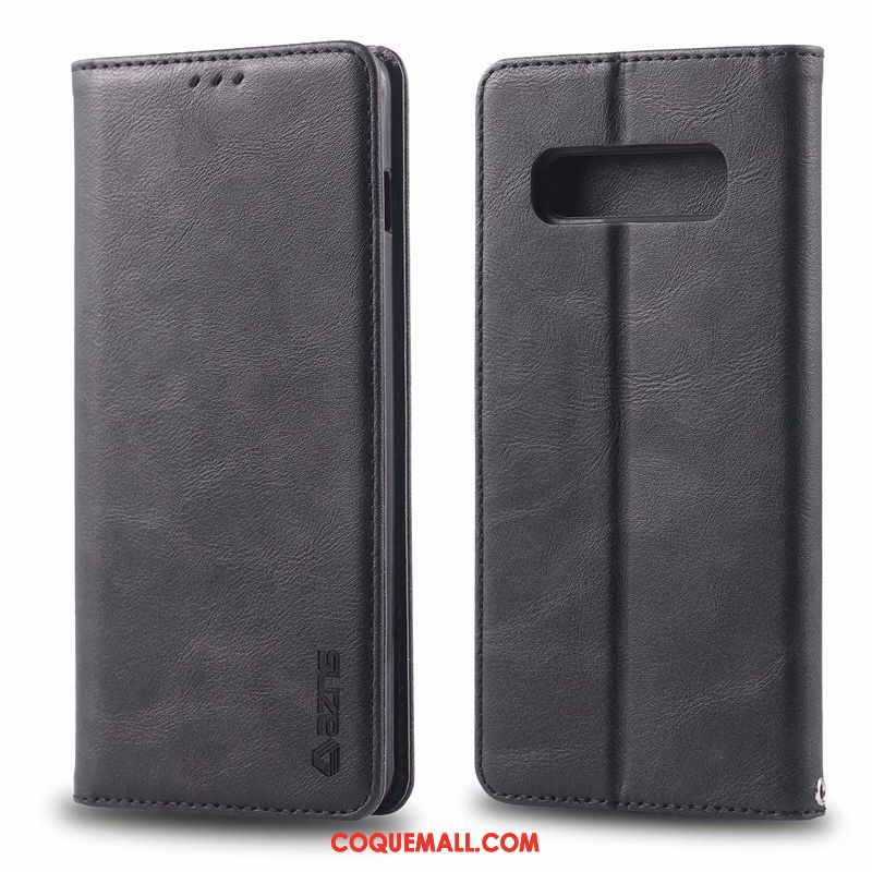 Étui Samsung Galaxy S10 5g En Cuir Luxe Téléphone Portable, Coque Samsung Galaxy S10 5g Business Protection Braun