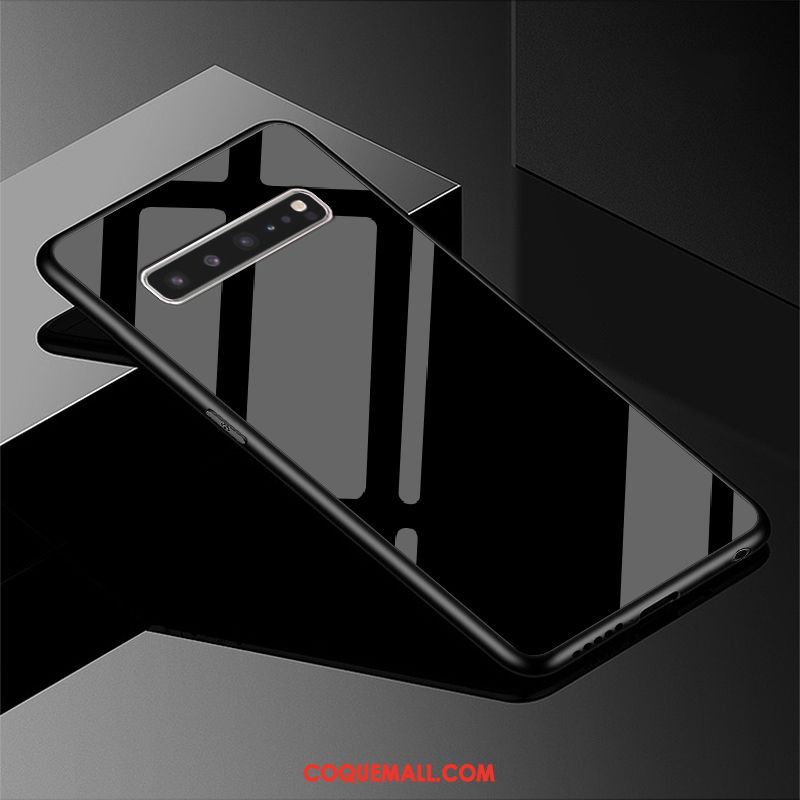 Étui Samsung Galaxy S10 5g Mode Noir Couleur Unie, Coque Samsung Galaxy S10 5g Fluide Doux Étoile