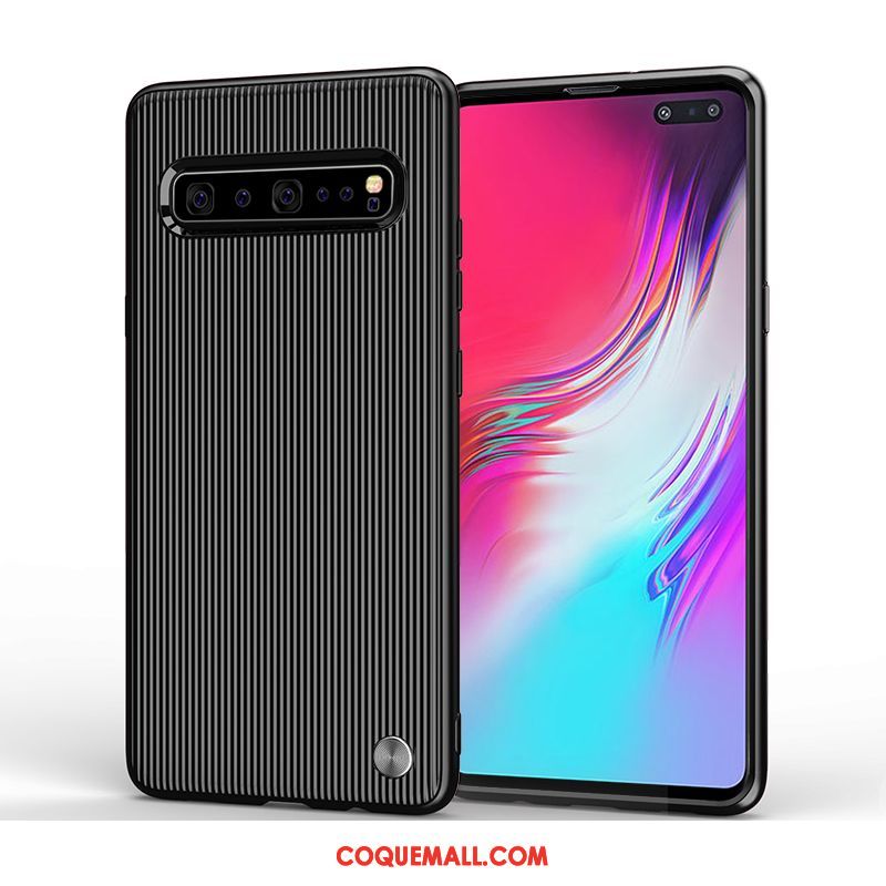 Étui Samsung Galaxy S10 5g Net Rouge Tout Compris Silicone, Coque Samsung Galaxy S10 5g Personnalité Bleu