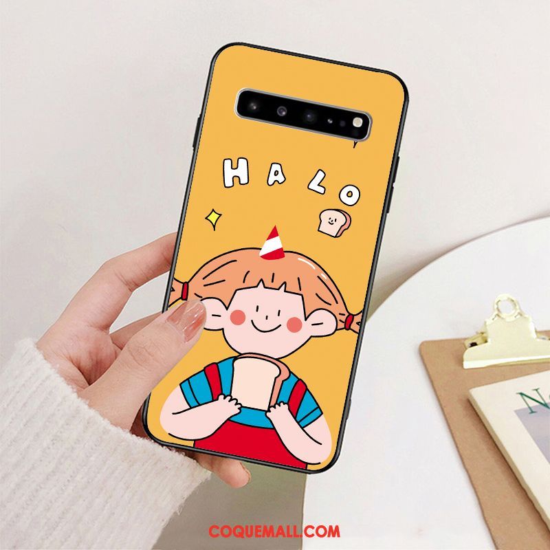 Étui Samsung Galaxy S10 5g Protection Tout Compris Jaune, Coque Samsung Galaxy S10 5g Fluide Doux Étoile