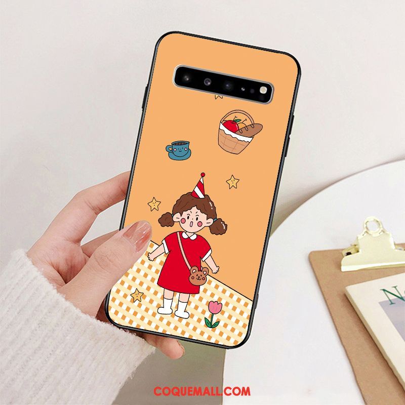 Étui Samsung Galaxy S10 5g Protection Tout Compris Jaune, Coque Samsung Galaxy S10 5g Fluide Doux Étoile