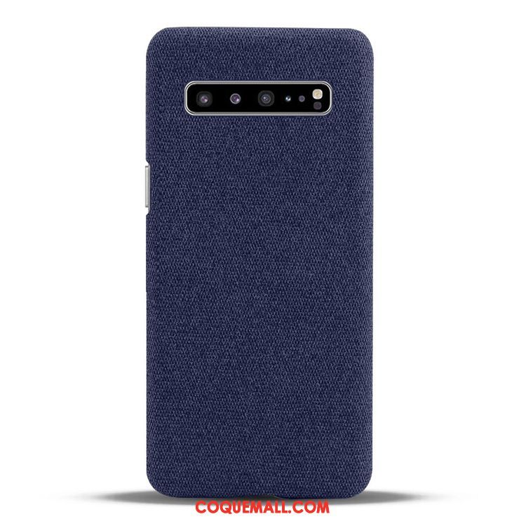 Étui Samsung Galaxy S10 5g Sac Délavé En Daim Étoile, Coque Samsung Galaxy S10 5g Bleu Téléphone Portable