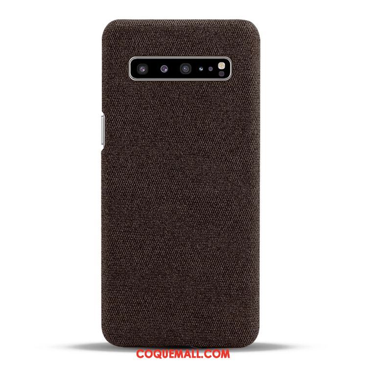 Étui Samsung Galaxy S10 5g Sac Délavé En Daim Étoile, Coque Samsung Galaxy S10 5g Bleu Téléphone Portable