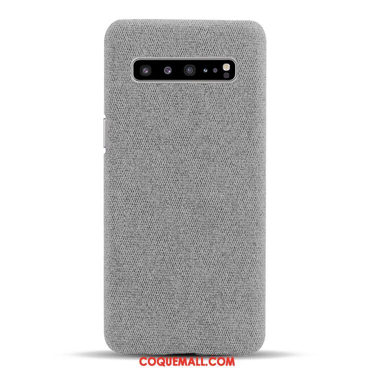 Étui Samsung Galaxy S10 5g Sac Délavé En Daim Étoile, Coque Samsung Galaxy S10 5g Bleu Téléphone Portable