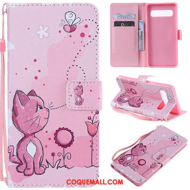 Étui Samsung Galaxy S10 5g Silicone Téléphone Portable Protection, Coque Samsung Galaxy S10 5g En Cuir Rose