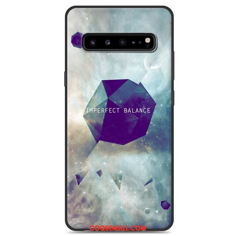 Étui Samsung Galaxy S10 5g Étoile Noir Silicone, Coque Samsung Galaxy S10 5g Téléphone Portable Personnalité