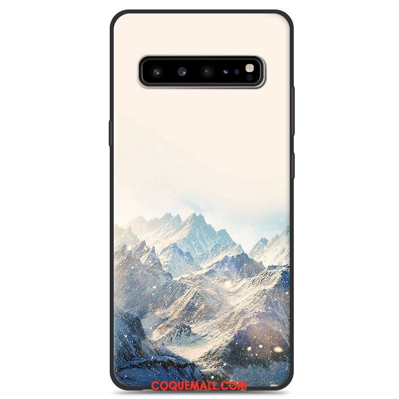 Étui Samsung Galaxy S10 5g Étoile Noir Silicone, Coque Samsung Galaxy S10 5g Téléphone Portable Personnalité