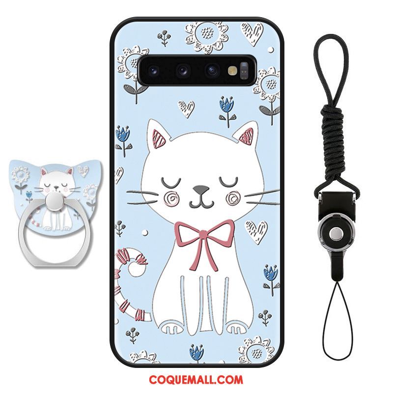 Étui Samsung Galaxy S10+ Amoureux Protection Chat, Coque Samsung Galaxy S10+ Net Rouge Téléphone Portable