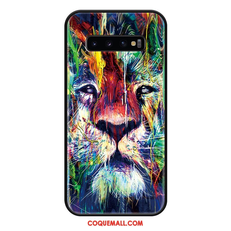 Étui Samsung Galaxy S10+ Animal Tout Compris Dessin Animé, Coque Samsung Galaxy S10+ Incassable Créatif