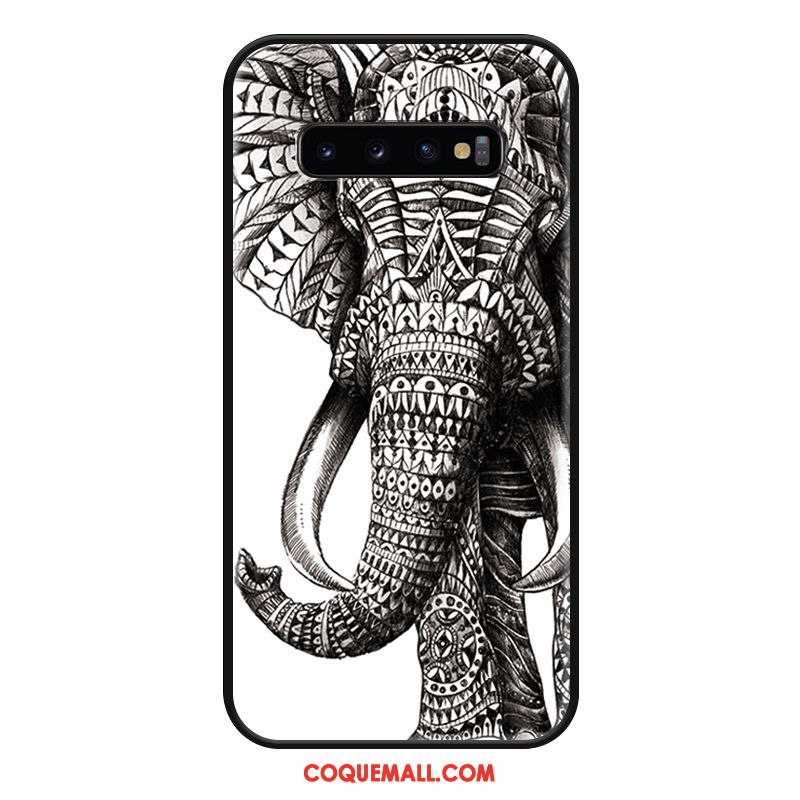 Étui Samsung Galaxy S10+ Animal Tout Compris Dessin Animé, Coque Samsung Galaxy S10+ Incassable Créatif