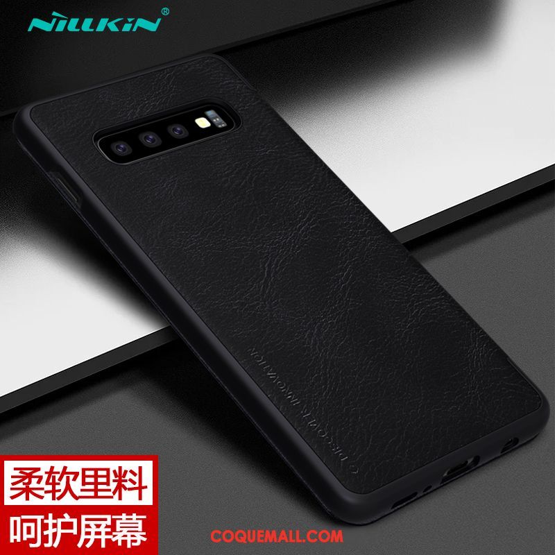 Étui Samsung Galaxy S10+ Carte Étoile Protection, Coque Samsung Galaxy S10+ Téléphone Portable Business Braun