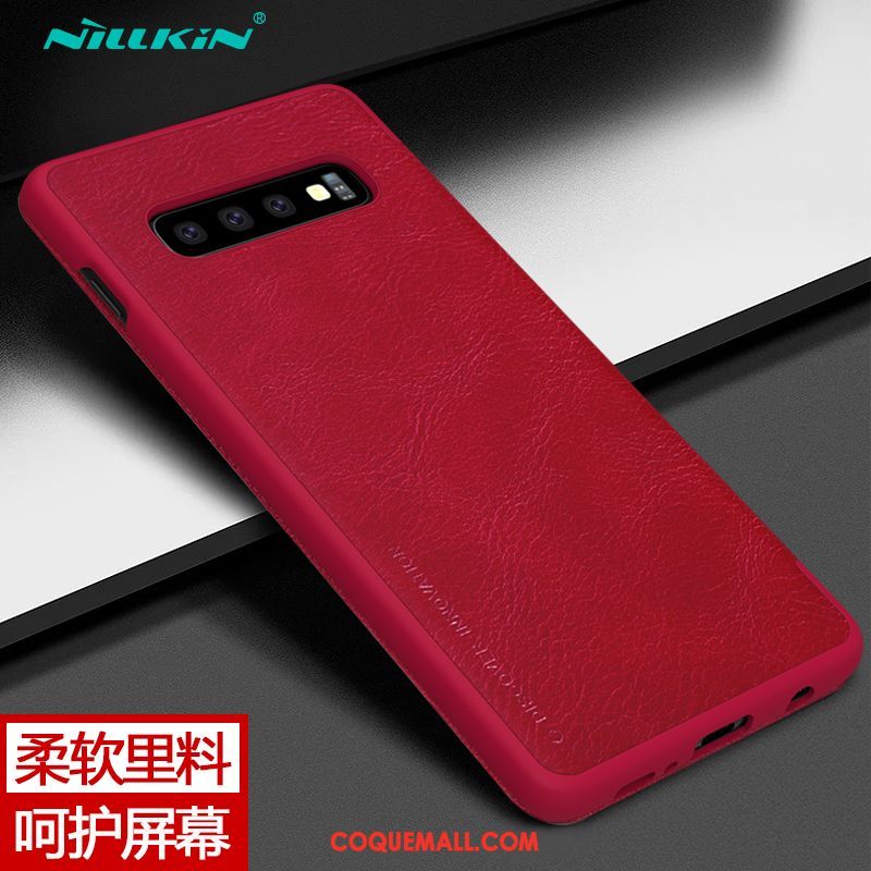 Étui Samsung Galaxy S10+ Carte Étoile Protection, Coque Samsung Galaxy S10+ Téléphone Portable Business Braun