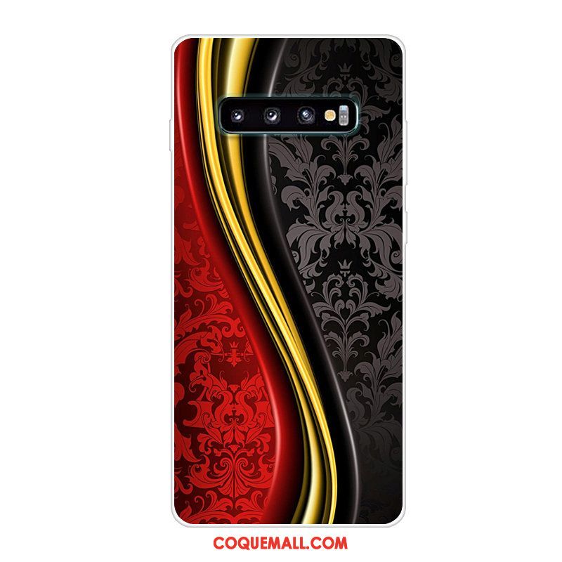 Étui Samsung Galaxy S10 Créatif Étoile Téléphone Portable, Coque Samsung Galaxy S10 Silicone Rouge