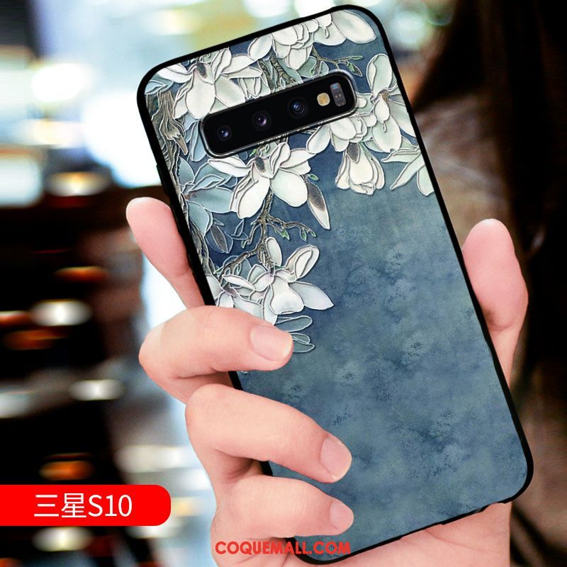 Étui Samsung Galaxy S10 Délavé En Daim Incassable Créatif, Coque Samsung Galaxy S10 Luxe Téléphone Portable