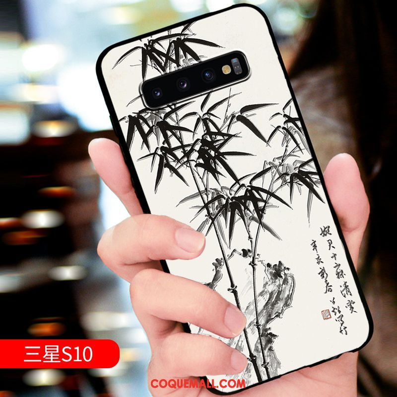 Étui Samsung Galaxy S10 Délavé En Daim Incassable Créatif, Coque Samsung Galaxy S10 Luxe Téléphone Portable