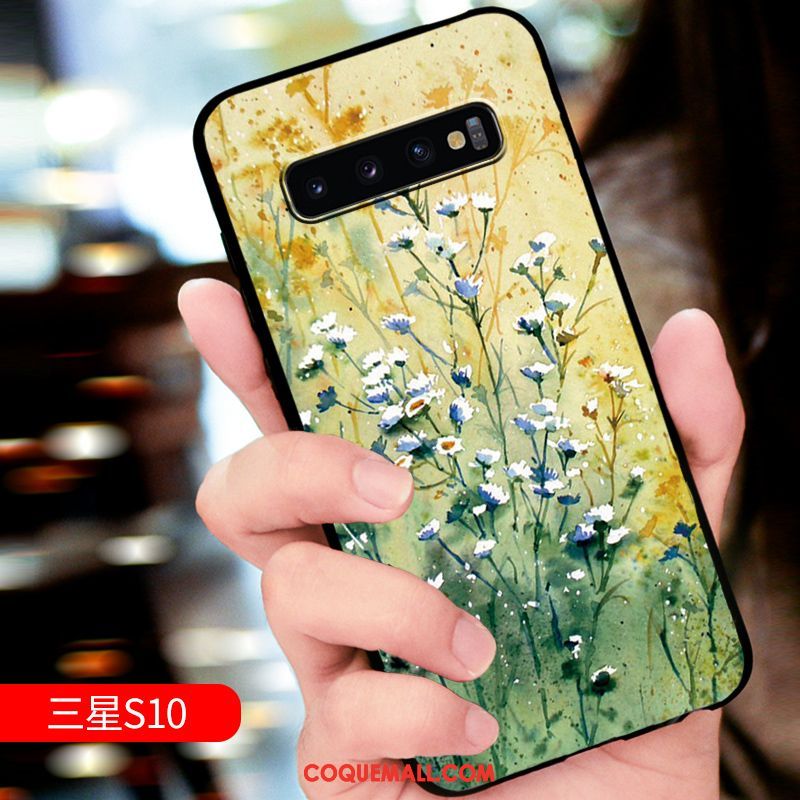 Étui Samsung Galaxy S10 Délavé En Daim Incassable Créatif, Coque Samsung Galaxy S10 Luxe Téléphone Portable