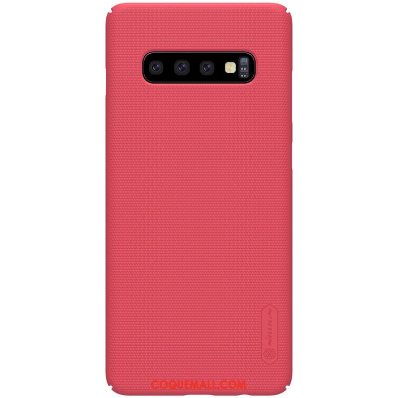 Étui Samsung Galaxy S10+ Délavé En Daim Incassable Téléphone Portable, Coque Samsung Galaxy S10+ Protection Tout Compris