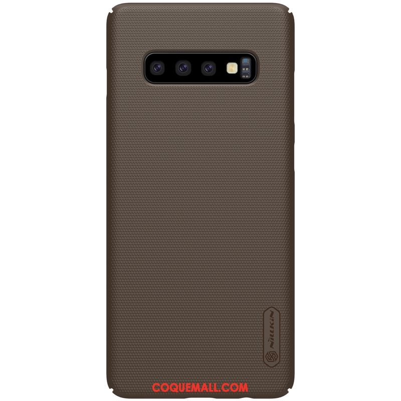 Étui Samsung Galaxy S10+ Délavé En Daim Incassable Téléphone Portable, Coque Samsung Galaxy S10+ Protection Tout Compris