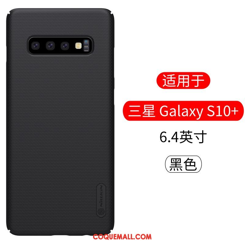 Étui Samsung Galaxy S10+ Délavé En Daim Étoile Protection, Coque Samsung Galaxy S10+ Incassable Téléphone Portable Braun