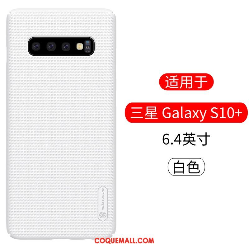 Étui Samsung Galaxy S10+ Délavé En Daim Étoile Protection, Coque Samsung Galaxy S10+ Incassable Téléphone Portable Braun