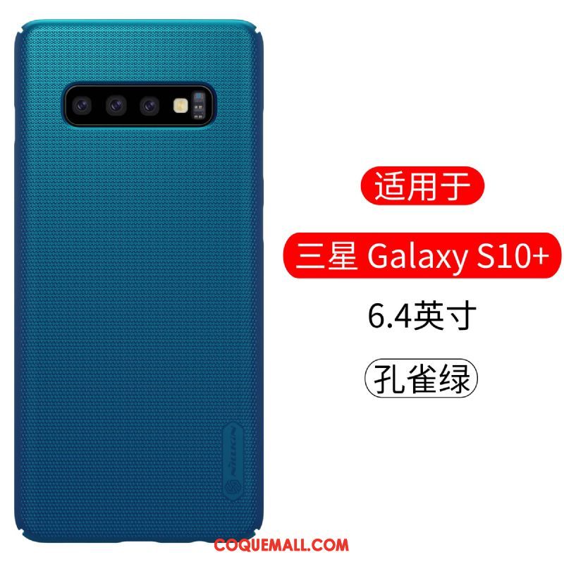 Étui Samsung Galaxy S10+ Délavé En Daim Étoile Protection, Coque Samsung Galaxy S10+ Incassable Téléphone Portable Braun