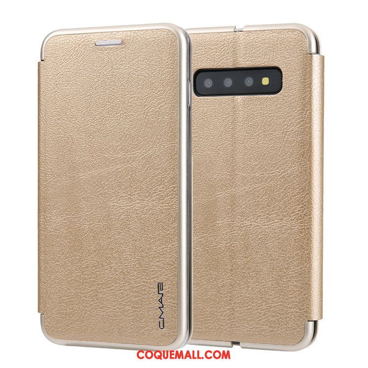 Étui Samsung Galaxy S10+ En Cuir Téléphone Portable Nouveau, Coque Samsung Galaxy S10+ Gris Fluide Doux