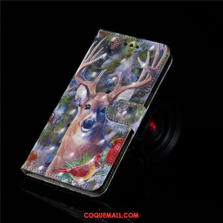 Étui Samsung Galaxy S10 En Cuir Étoile Protection, Coque Samsung Galaxy S10 Dessin Animé Clamshell