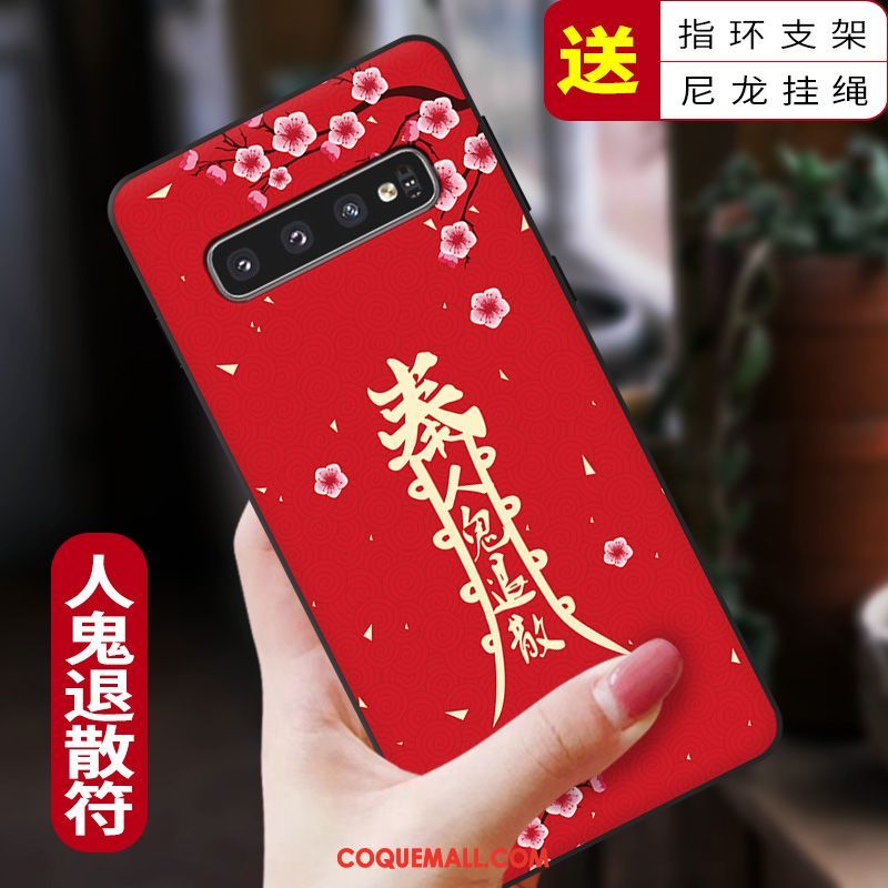 Étui Samsung Galaxy S10+ Fluide Doux Personnalité Silicone, Coque Samsung Galaxy S10+ Créatif Protection