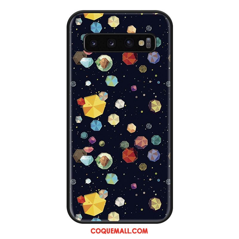 Étui Samsung Galaxy S10 Incassable Charmant Bleu, Coque Samsung Galaxy S10 Créatif Marque De Tendance