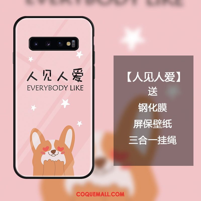 Étui Samsung Galaxy S10+ Incassable Créatif Rose, Coque Samsung Galaxy S10+ Étoile Téléphone Portable