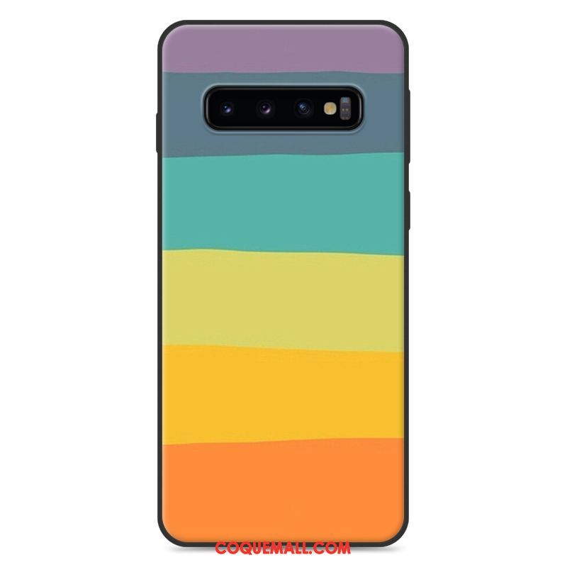 Étui Samsung Galaxy S10 Incassable Fluide Doux Tendance, Coque Samsung Galaxy S10 Rose Personnalité