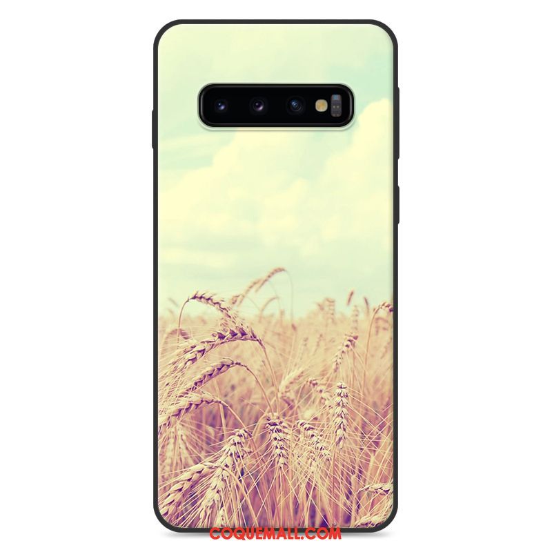 Étui Samsung Galaxy S10 Incassable Fluide Doux Tendance, Coque Samsung Galaxy S10 Rose Personnalité