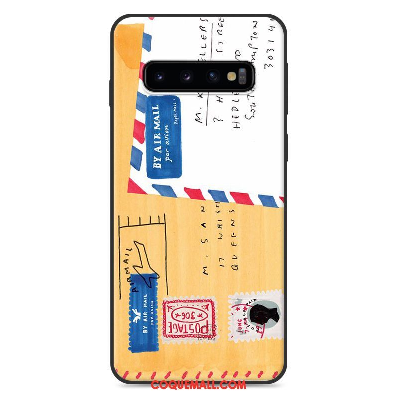 Étui Samsung Galaxy S10 Incassable Fluide Doux Tendance, Coque Samsung Galaxy S10 Rose Personnalité