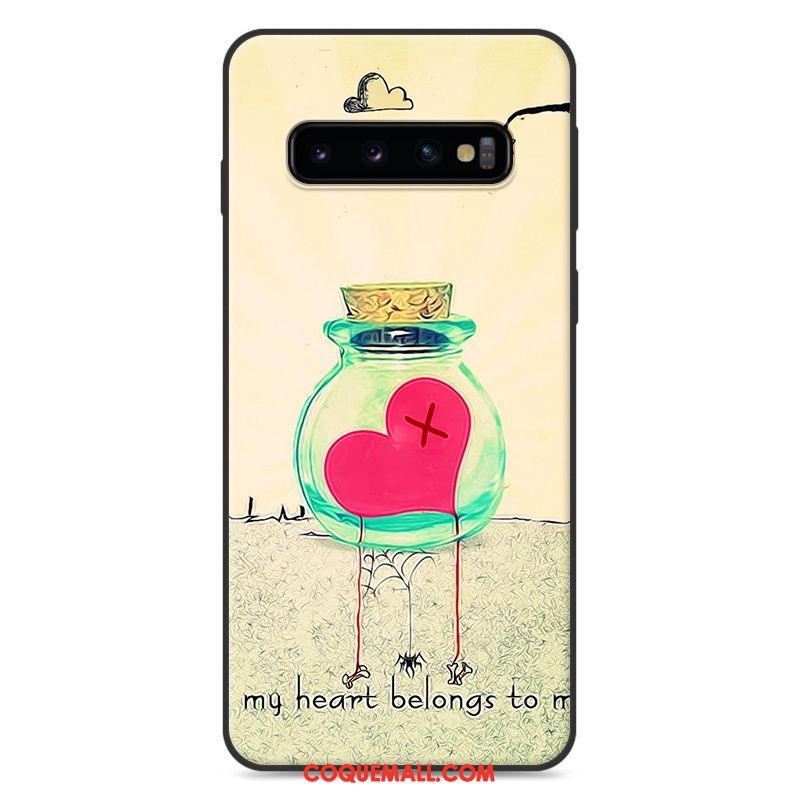 Étui Samsung Galaxy S10 Incassable Fluide Doux Tendance, Coque Samsung Galaxy S10 Rose Personnalité