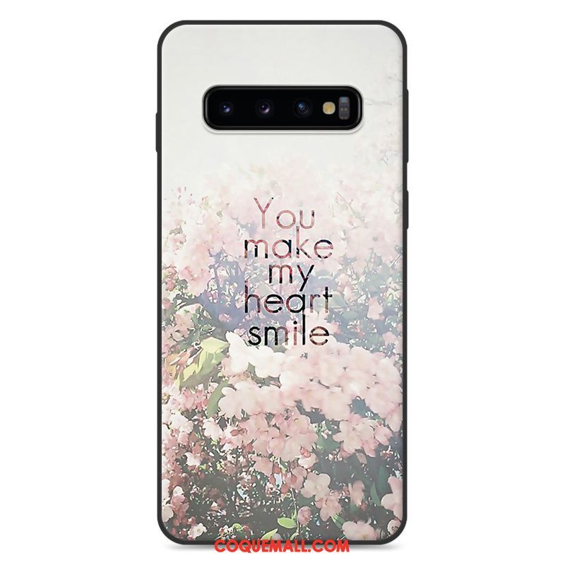 Étui Samsung Galaxy S10 Incassable Fluide Doux Tendance, Coque Samsung Galaxy S10 Rose Personnalité